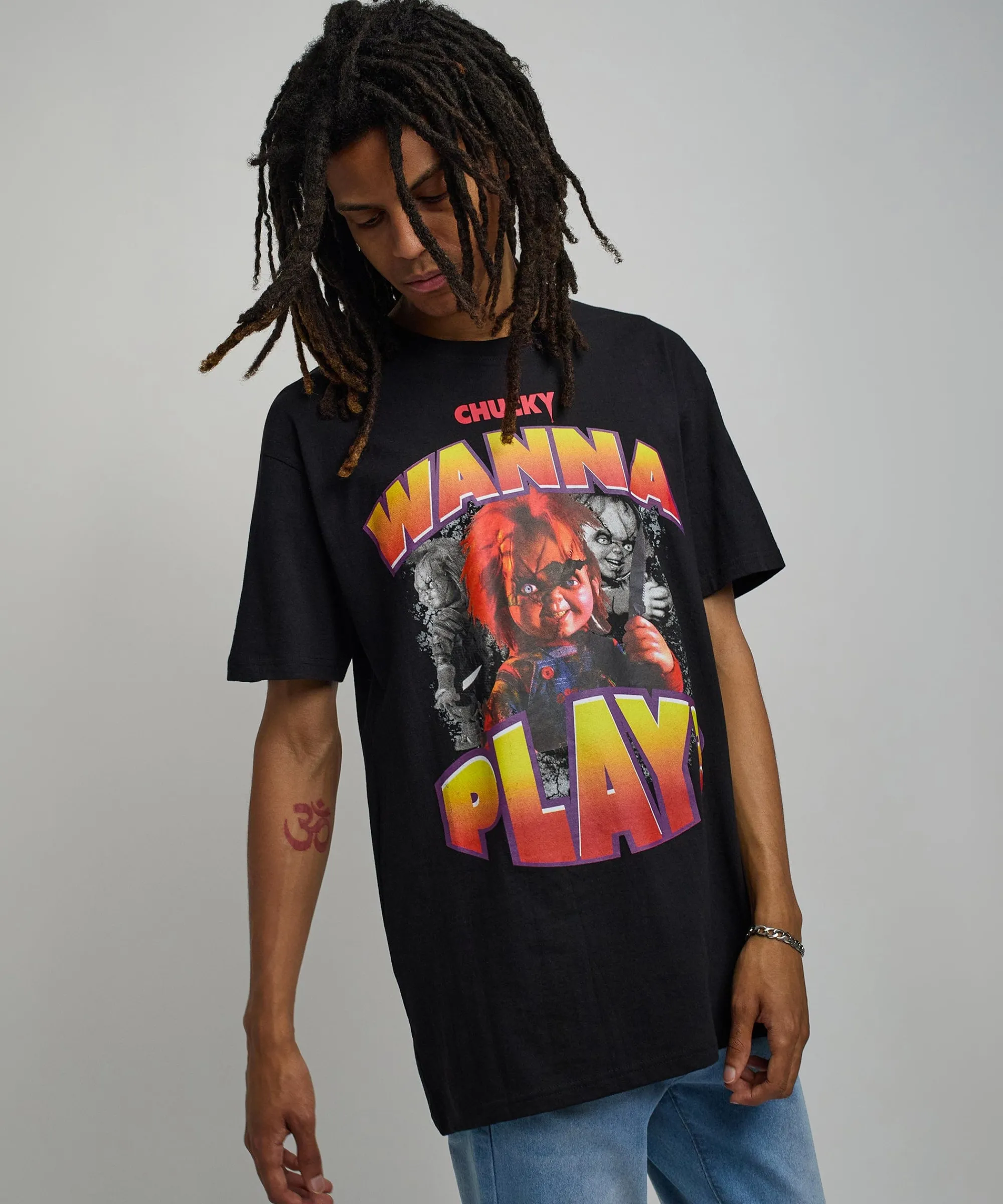 chucky_wanna_play_short_sleeve_tee__black_1.webp Best Chucky Wanna Play Short Sleeve Tee - Black Graphic Tees