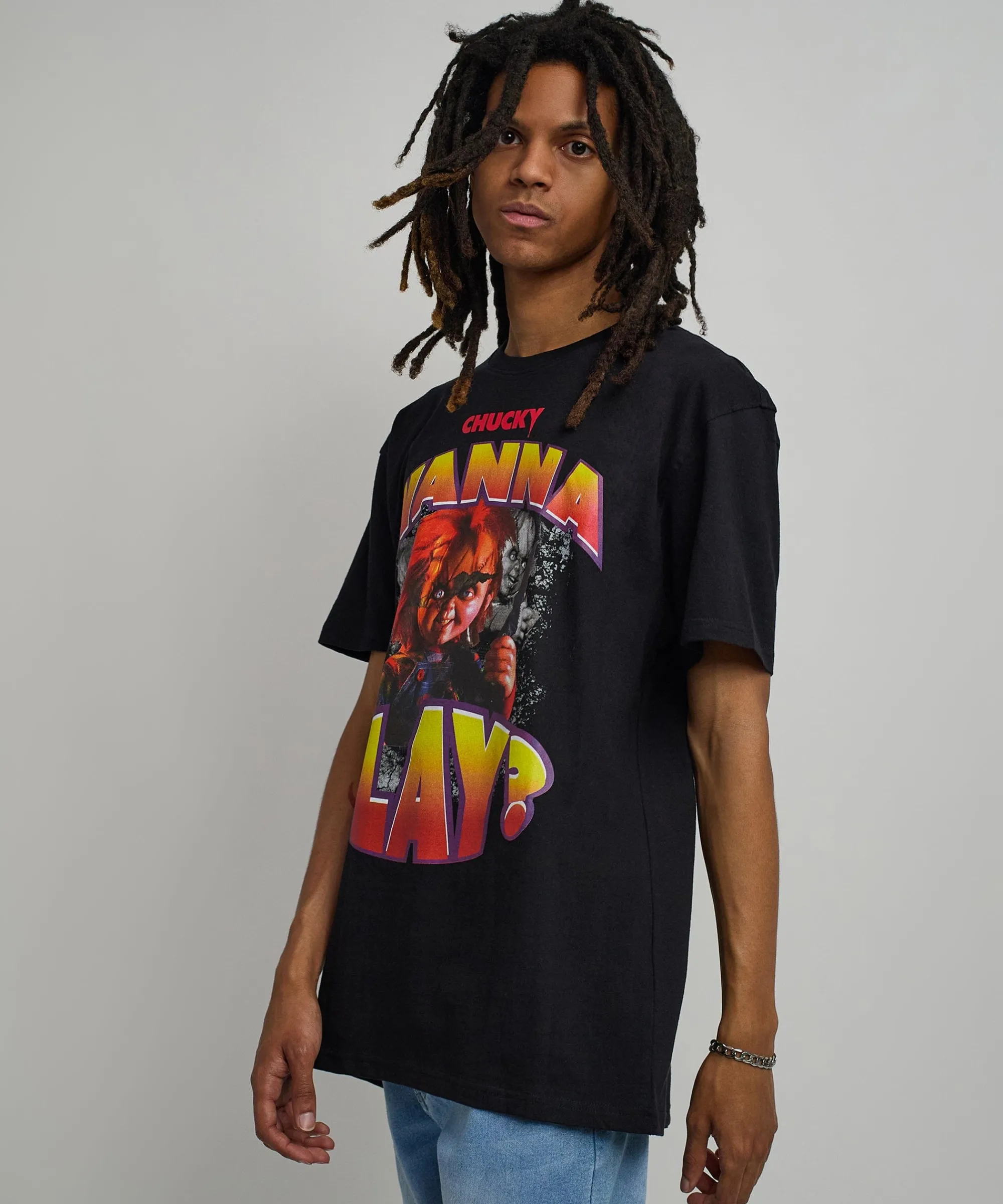 chucky_wanna_play_short_sleeve_tee__black_4.webp Best Chucky Wanna Play Short Sleeve Tee - Black Graphic Tees