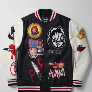 Fashion Chucky Wool Varsity Jacket - Black Varsity Jackets