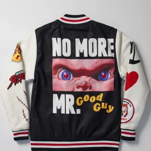 Fashion Chucky Wool Varsity Jacket - Black Varsity Jackets