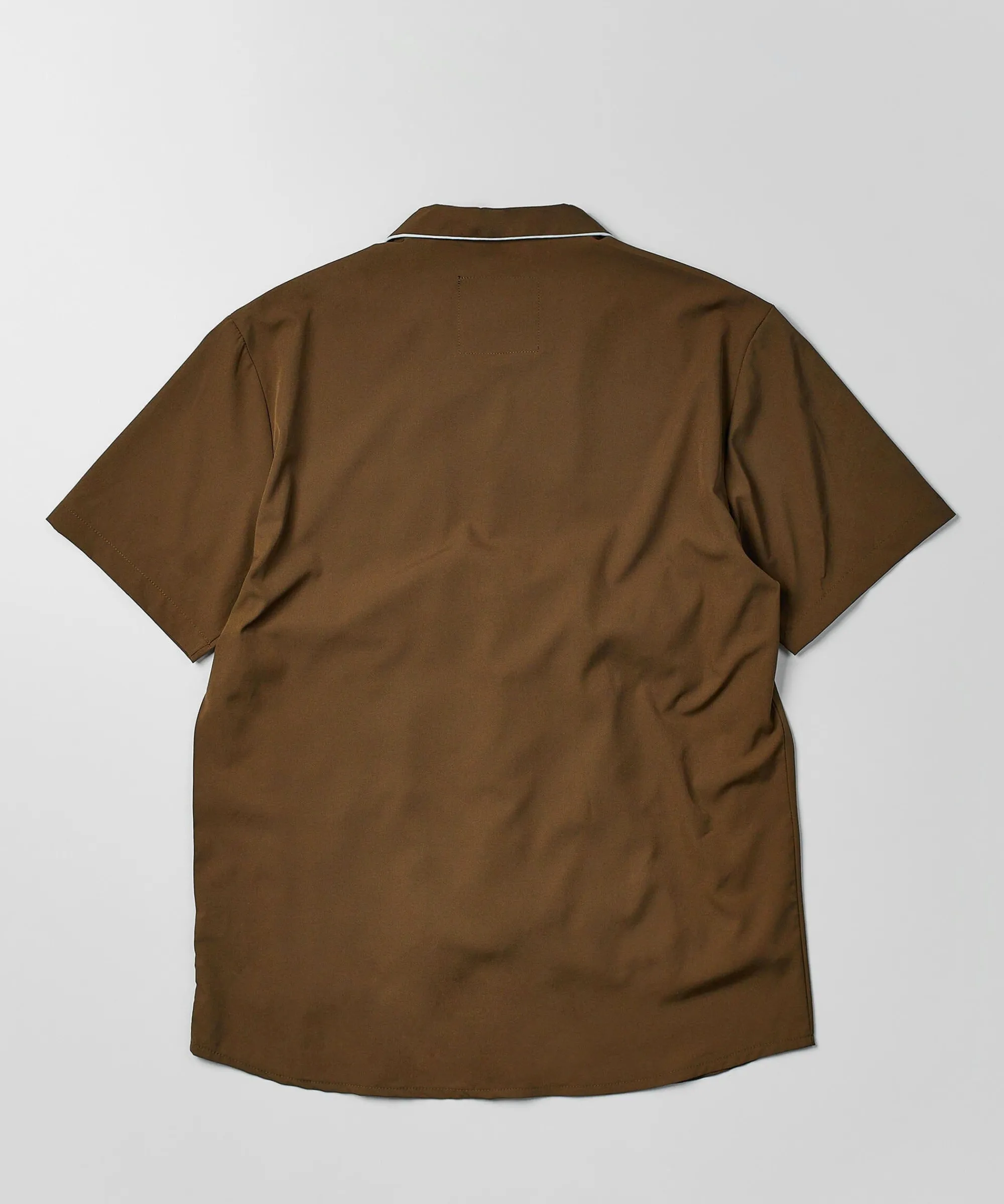 clubmaster_short_sleeve_embroidered_button_down_shirt__brown_6.webp Cheap Clubmaster Short Sleeve Embroidered Button Down Shirt - Brown Button Downs