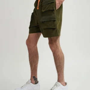 Hot Delta Utility Corduroy Cargo Shorts - Green Shop All Bottoms | Shorts