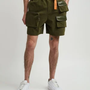 Hot Delta Utility Corduroy Cargo Shorts - Green Shop All Bottoms | Shorts