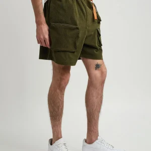 Hot Delta Utility Corduroy Cargo Shorts - Green Shop All Bottoms | Shorts