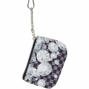 Cheap Diamond Checker Print Coin Pouch Bags