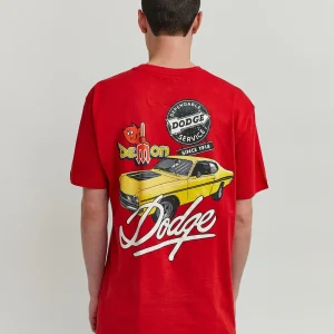 Clearance Dodge Demon 1947 Pocket Short Sleeve Tee - Red Graphic Tees