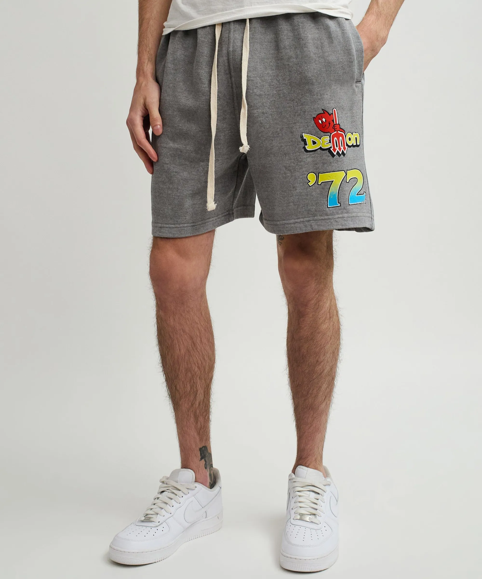 dodge_demon__shorts__grey_0.webp Cheap Dodge Demon '72 Shorts - Grey Shop All Bottoms | Shorts