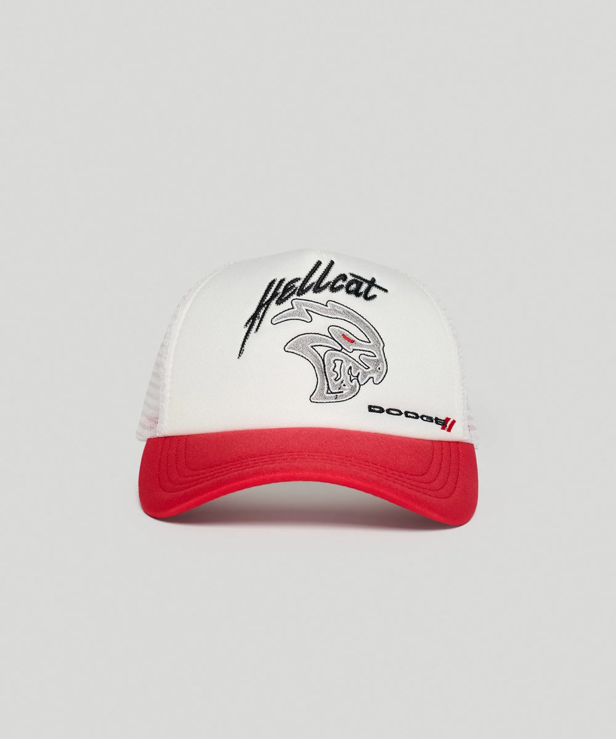 dodge_demon_embroidery_trucker_hat__white_0.webp Clearance Dodge Demon Embroidery Trucker Hat - White Hats