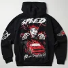 New Dodge Demon Full Zip Back Print Hoodie - Black Hoodies | Hoodies