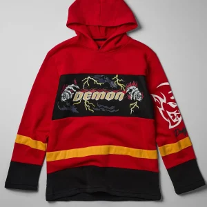 Flash Sale Dodge Demon Hockey Long Sleeve Jersey - Red Hoodies | Hoodies