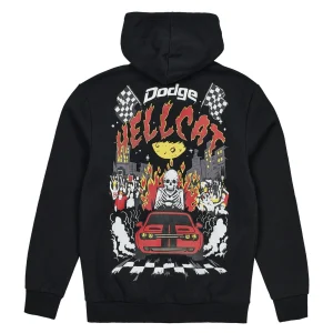 Flash Sale Dodge Hellcat Full Zip Back Print Hoodie - Black Hoodies | Hoodies
