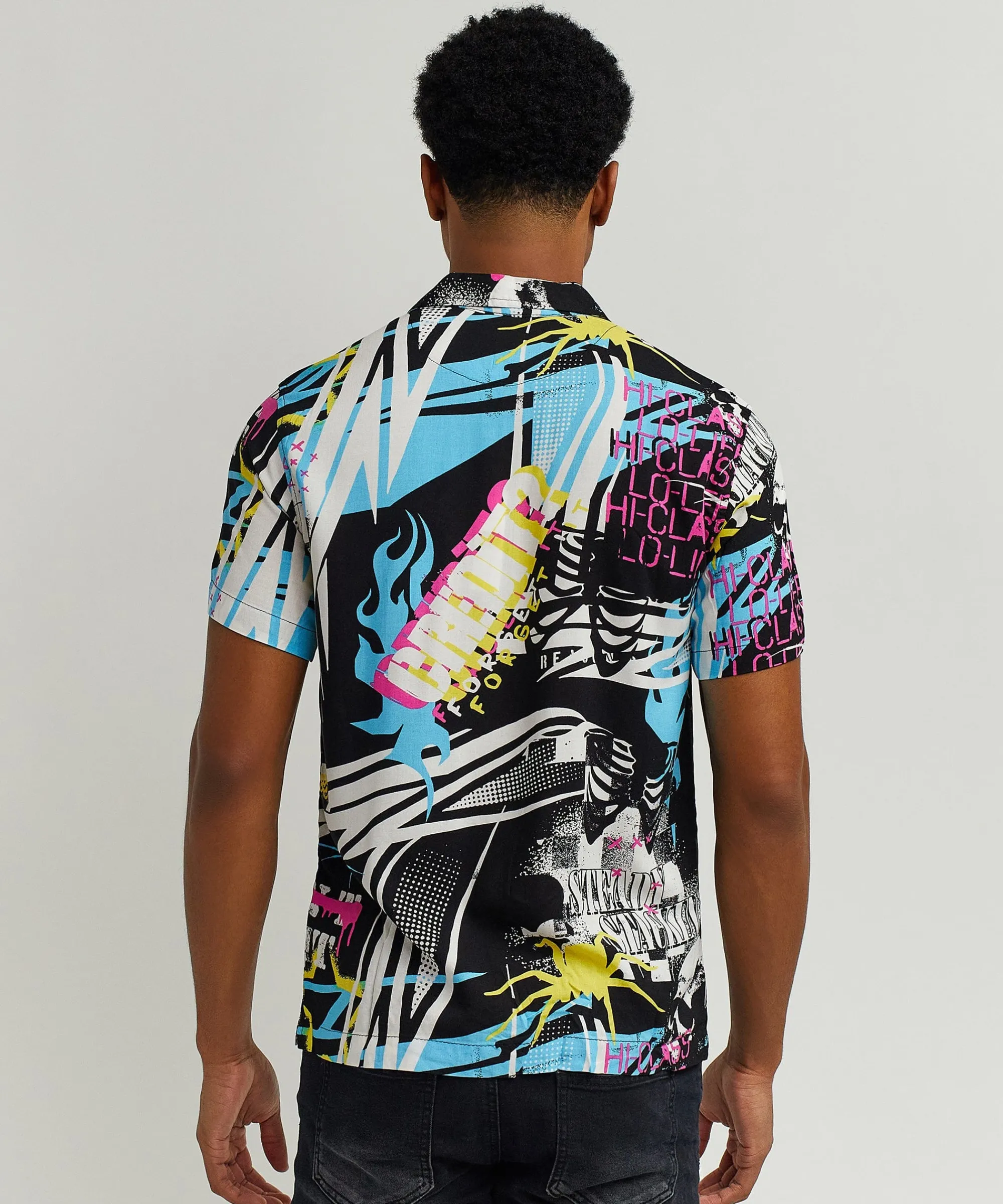 dont_quit_allover_print_short_sleeve_shirt_5.webp Clearance Don't Quit Allover Print Short Sleeve Shirt Button Downs