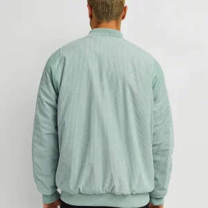 Outlet Elevate Corduroy Jacket - Aqua Bomber Jackets
