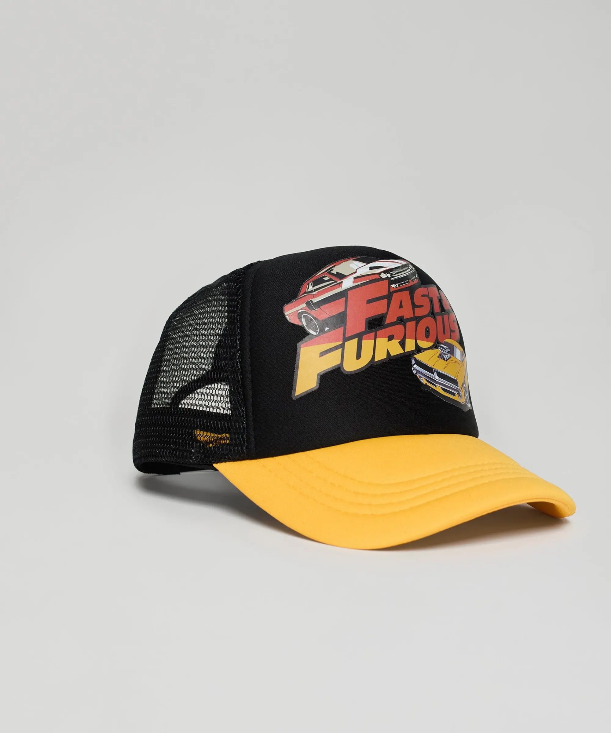 fast__furious_print_trucker_hat__black_1.webp Outlet Fast & Furious Print Trucker Hat - Black Hats