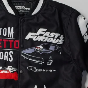 Best Fast & Furious Wool Varsity Jacket - Black Varsity Jackets