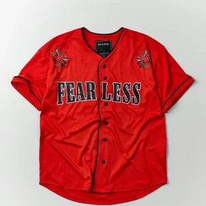 Sale Fearless Baseball Jersey - Red Jerseys | Graphic Tees