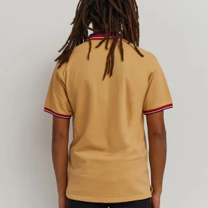 Store Fearless Tiger Embroidered Polo Shirt - Khaki Graphic Tees | Polos