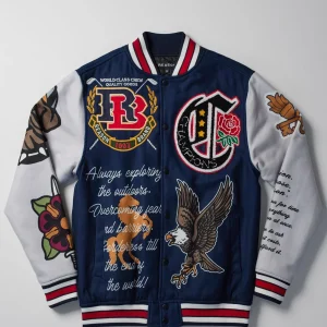 Shop Fearless Varsity Jacket - Blue Varsity Jackets