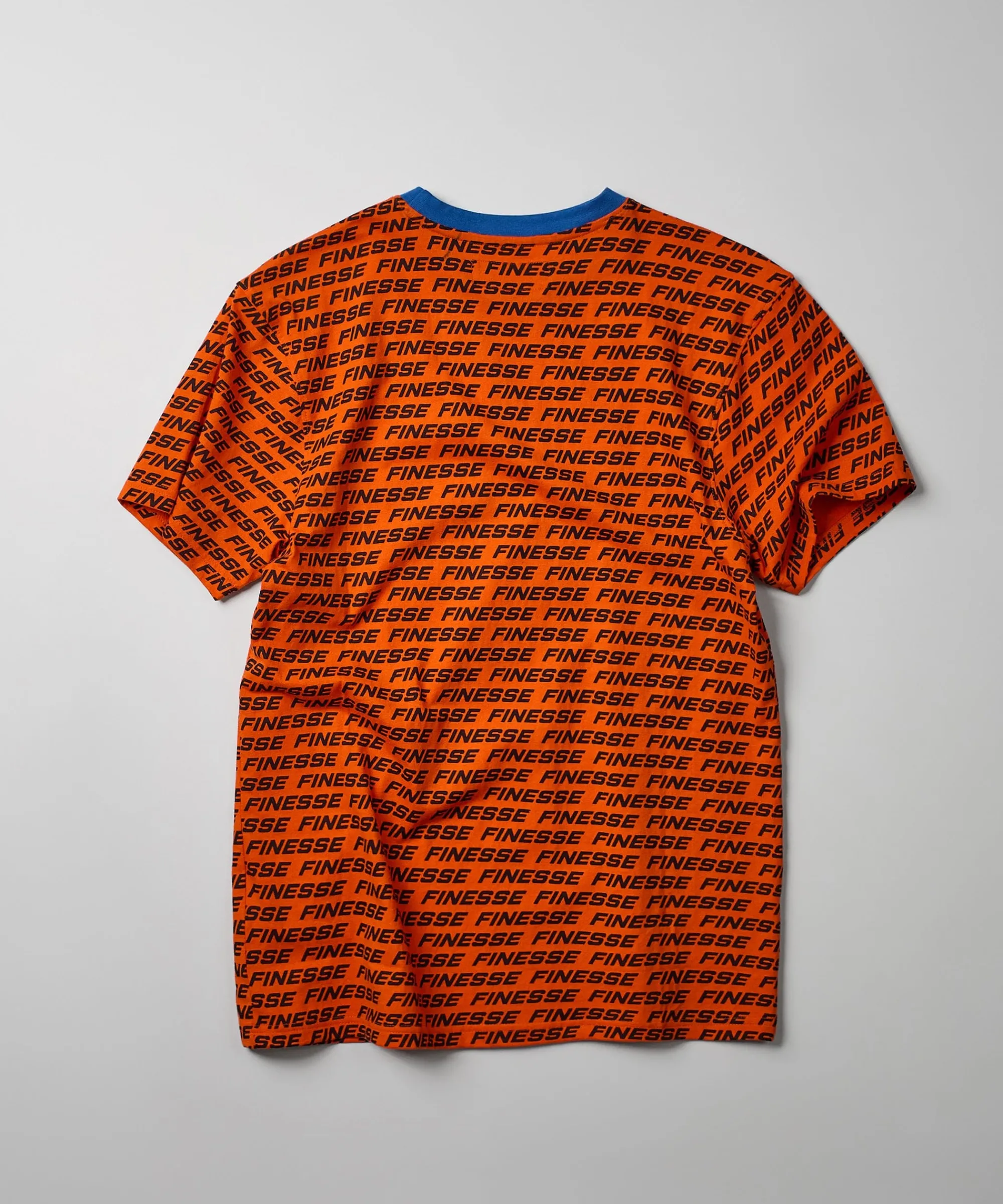 finesse_allover_print_short_sleeve_tee__orange_2.webp Outlet Finesse Allover Print Short Sleeve Tee - Orange Graphic Tees