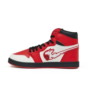 Cheap Flaming Skull Sneakers - Red Sneakers