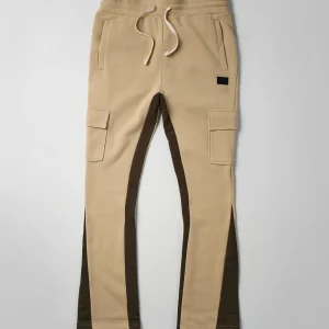 Fashion Flare Fleece Sweatpants - Beige Sweatpants