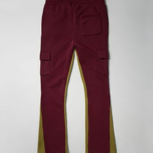 Clearance Flare Fleece Sweatpants - Burgundy Sweatpants