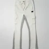 Cheap Flare Fleece Sweatpants - Cream Sweatpants