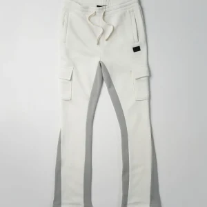 Cheap Flare Fleece Sweatpants - Cream Sweatpants