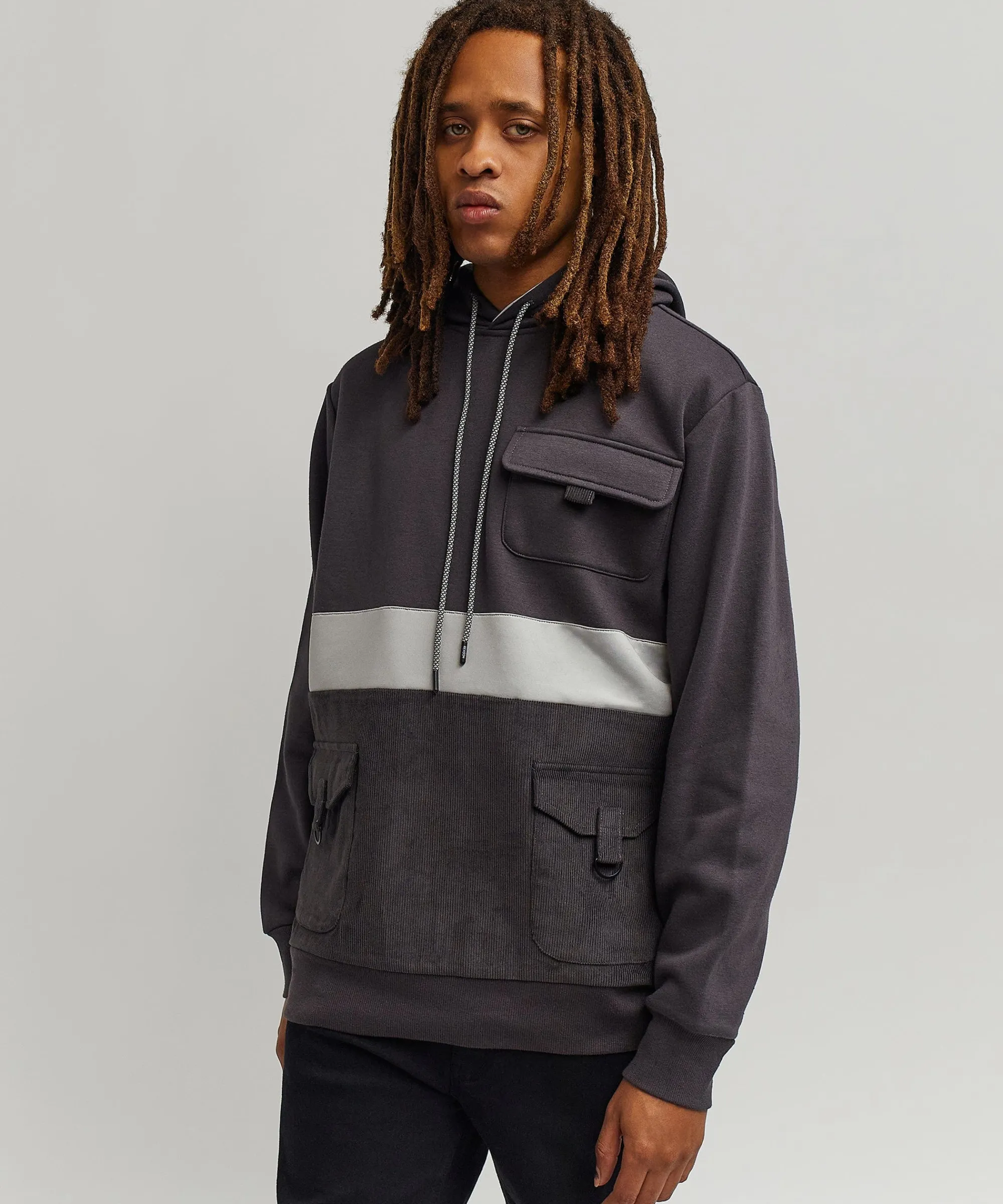 flora_white_stripe_hoodie__black_3.webp Cheap Flora White Stripe Hoodie - Black Hoodies | Hoodies