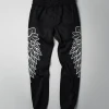 Online Fly Higher Fleece Rhinestone Pants - Black Sweatpants
