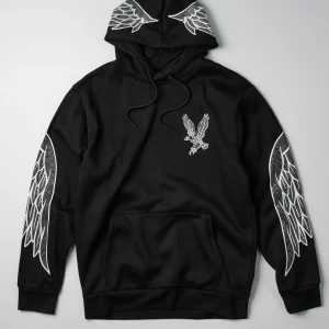 Cheap Fly Higher Rhinestone Hoodie - Black Hoodies | Hoodies