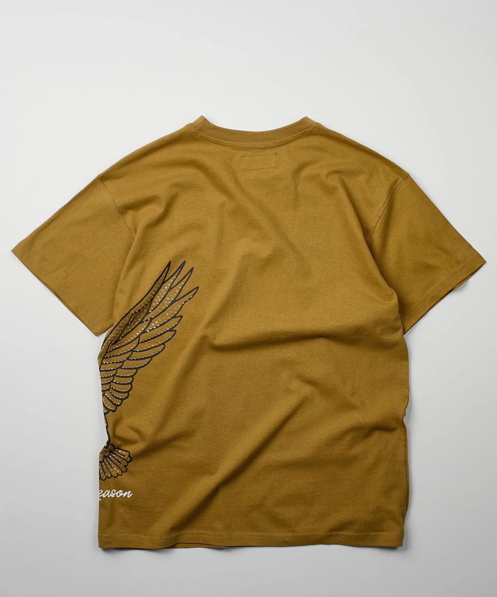 fly_higher_rhinestone_short_sleeve_tee__olive_green_1.webp Flash Sale Fly Higher Rhinestone Short Sleeve Tee - Olive Green Graphic Tees
