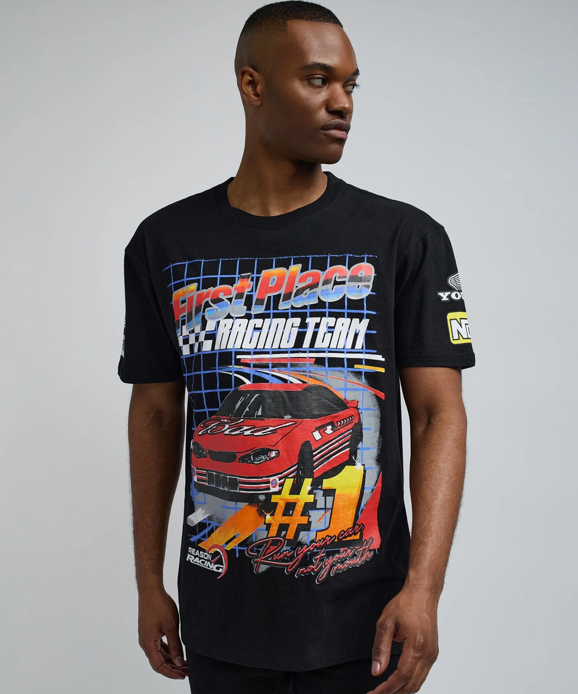 foreign_racing_speed_short_sleeve_graphic_print_tee__black_0.webp Clearance Foreign Racing Speed Short Sleeve Graphic Print Tee - Black Graphic Tees
