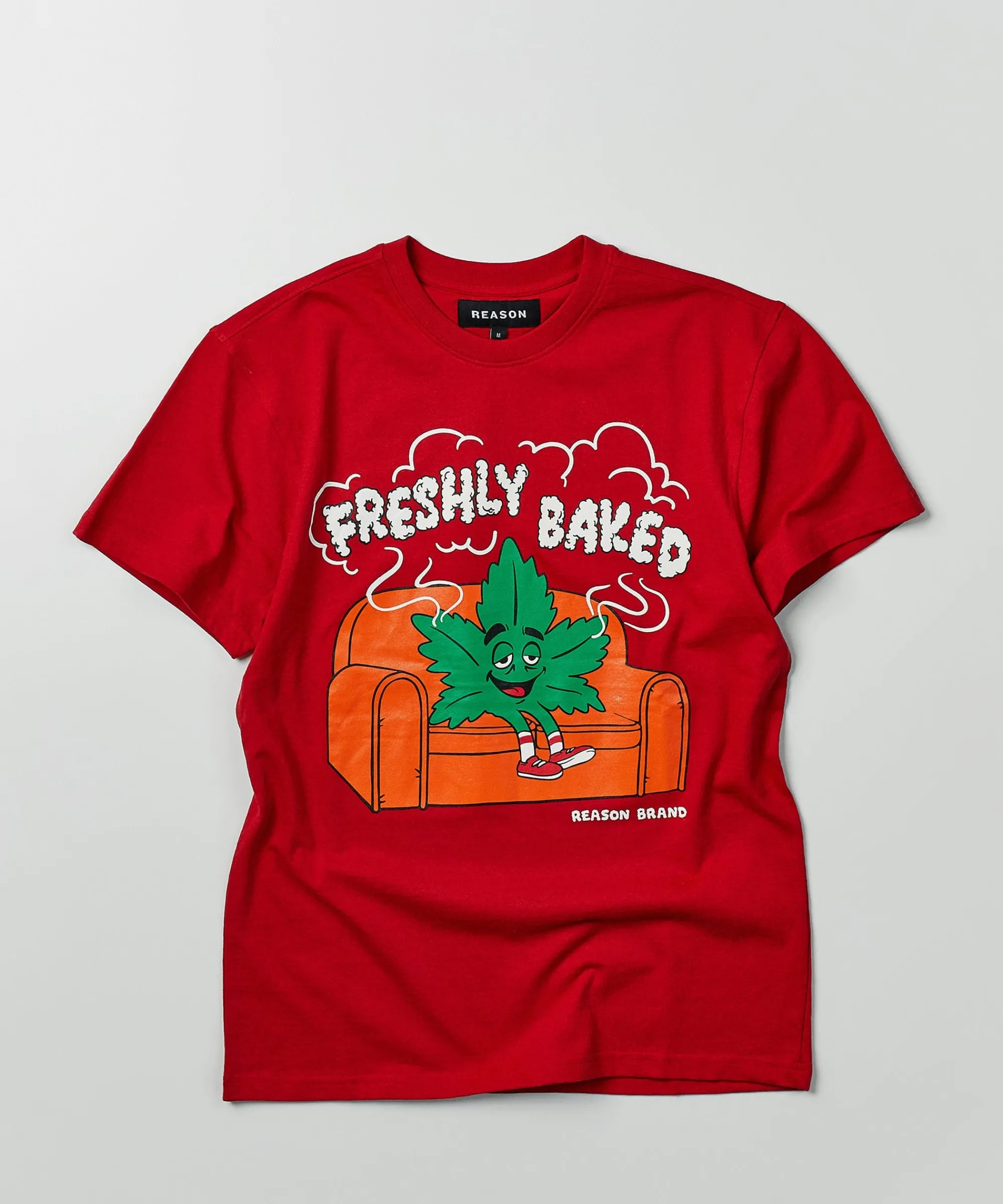 freshly_baked_short_sleeve_graphic_print_tee__red_1.webp Best Freshly Baked Short Sleeve Graphic Print Tee - Red Graphic Tees