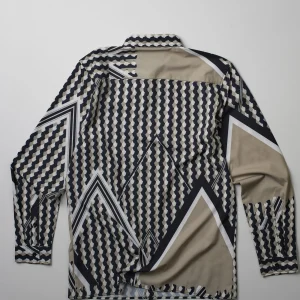 Discount Geo Print Long Sleeve Woven Shirt Button Downs