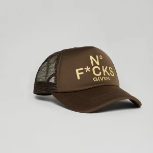 Cheap Given Print Trucker Hat - Brown Hats