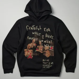 Fashion Grateful Roses Hoodie - Black Hoodies | Hoodies