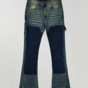 Online Greater Fifth Carpenter Flare Denim Jeans - Medium Blue Denim Jeans | Shop All Bottoms