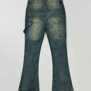 Online Greater Fifth Carpenter Flare Denim Jeans - Medium Blue Denim Jeans | Shop All Bottoms