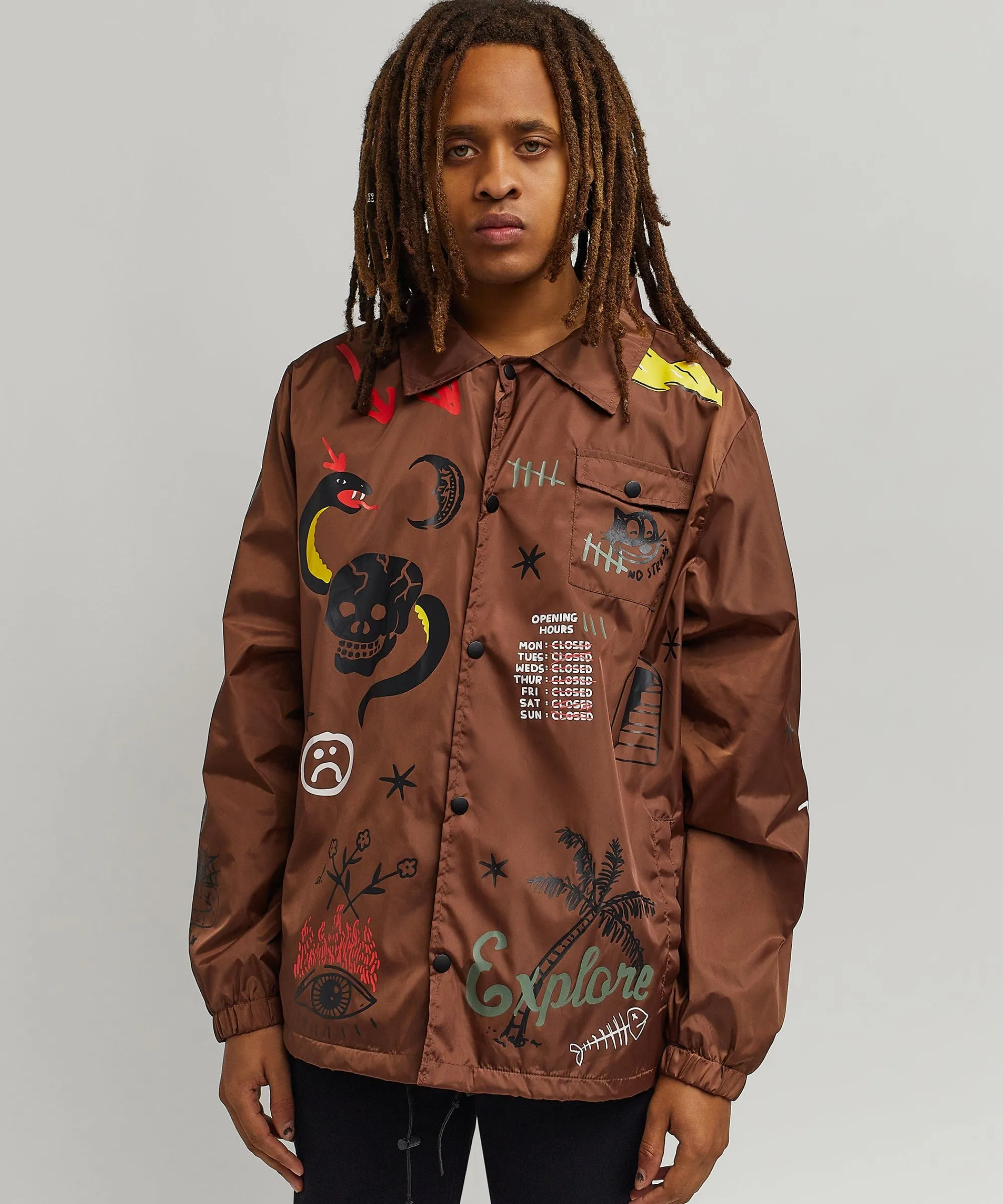 gritty_coaches_jacket__brown_0.webp Cheap Gritty Coaches Jacket - Brown Lightweight Jackets