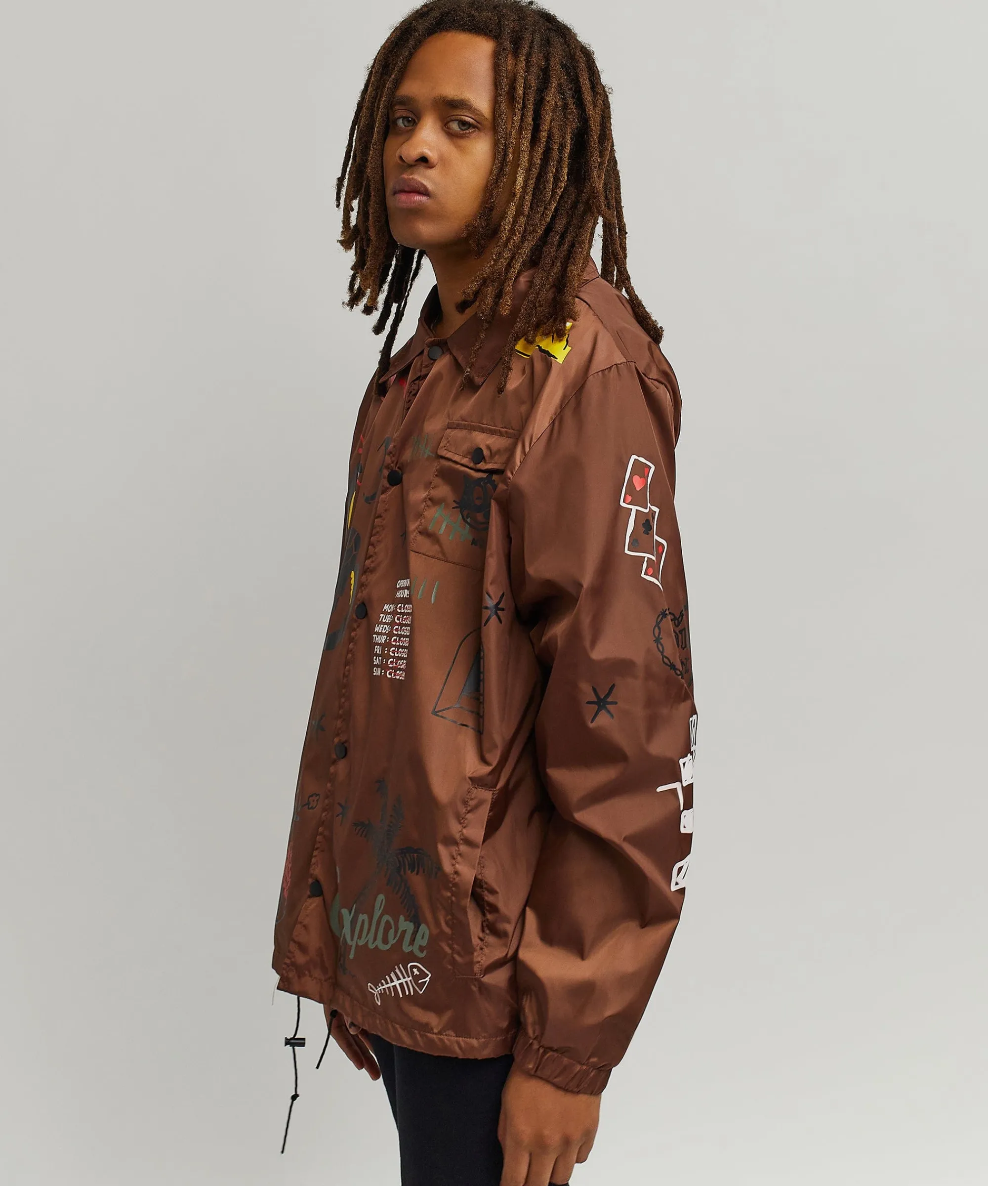 gritty_coaches_jacket__brown_3.webp Cheap Gritty Coaches Jacket - Brown Lightweight Jackets