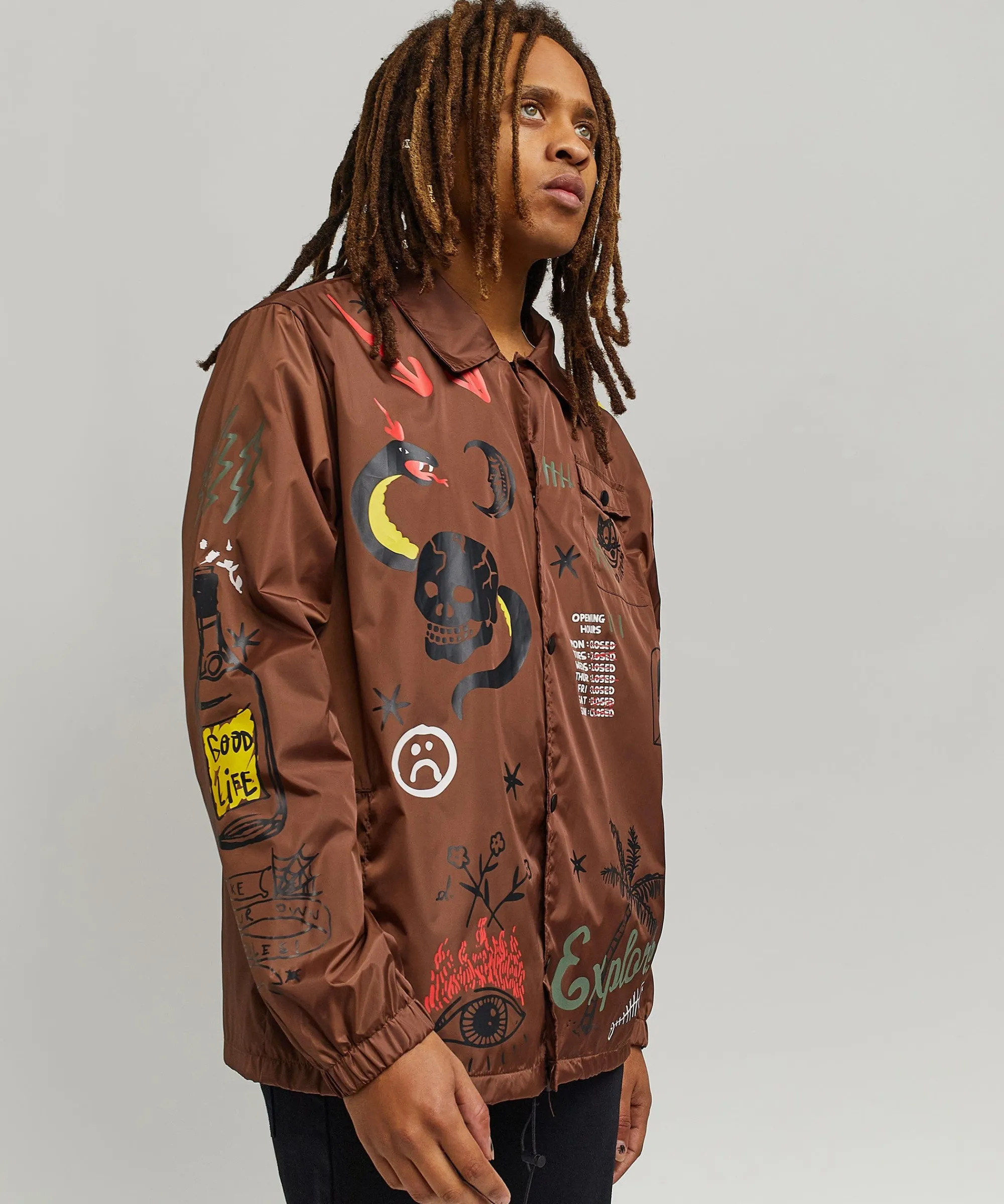 gritty_coaches_jacket__brown_4.webp Cheap Gritty Coaches Jacket - Brown Lightweight Jackets