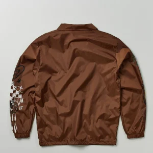 Cheap Gritty Coaches Jacket - Brown Lightweight Jackets