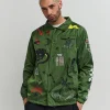 Fashion Gritty Coaches Jacket - Olive Green Lightweight Jackets