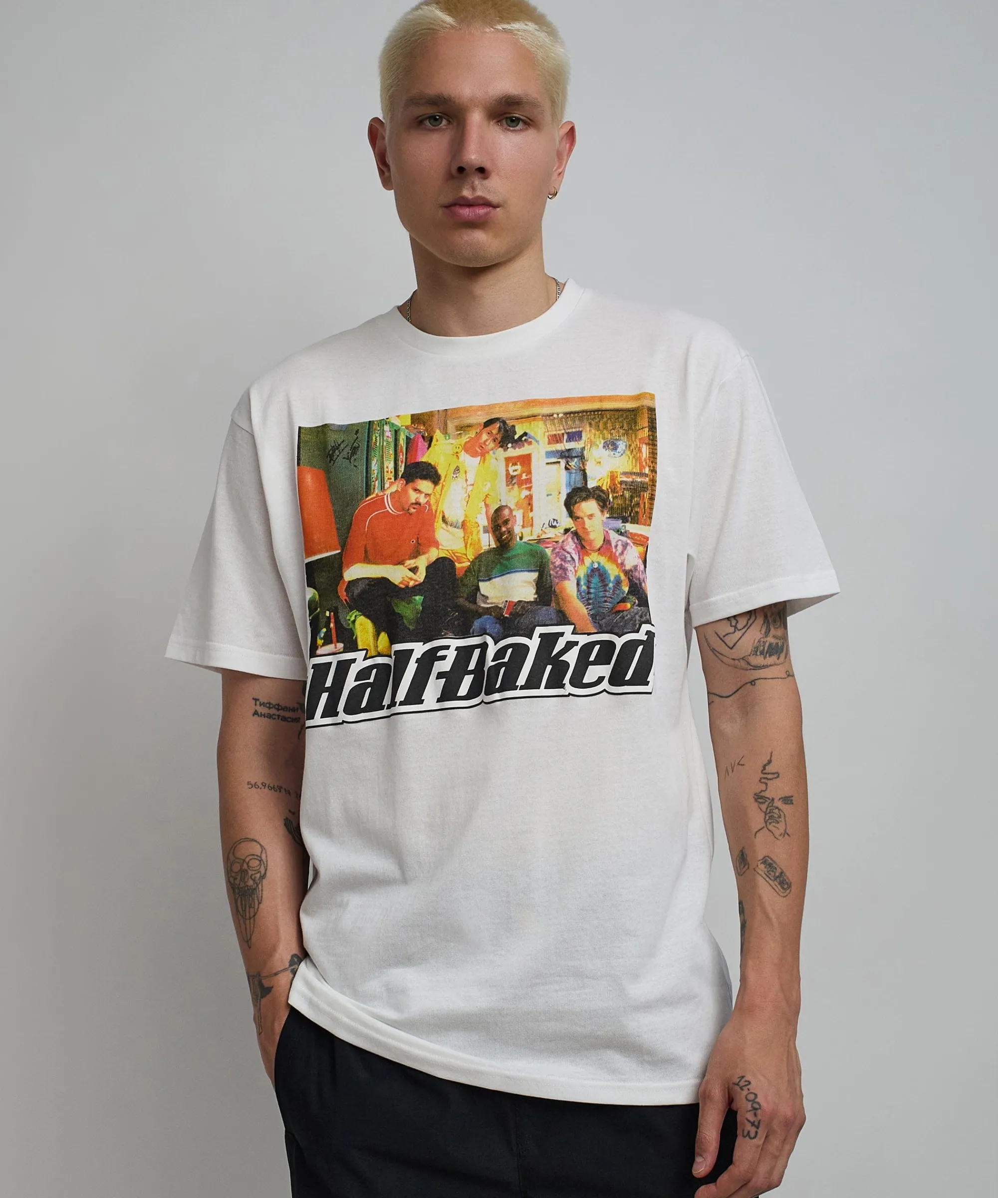 half_baked_couch_short_sleeve_tee__white_2.webp Outlet Half Baked Couch Short Sleeve Tee - White Graphic Tees