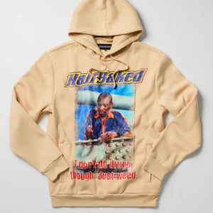 Clearance Half Baked Just Weed Hoodie - Khaki Hoodies | Hoodies