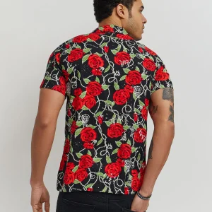 Best Sale Harper Rose Allover Print Short Sleeve Shirt Button Downs