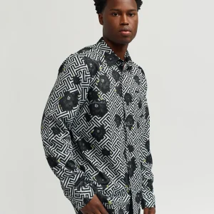 Best Sale Harwood Allover Print Viscose Long Sleeve Woven Shirt Button Downs