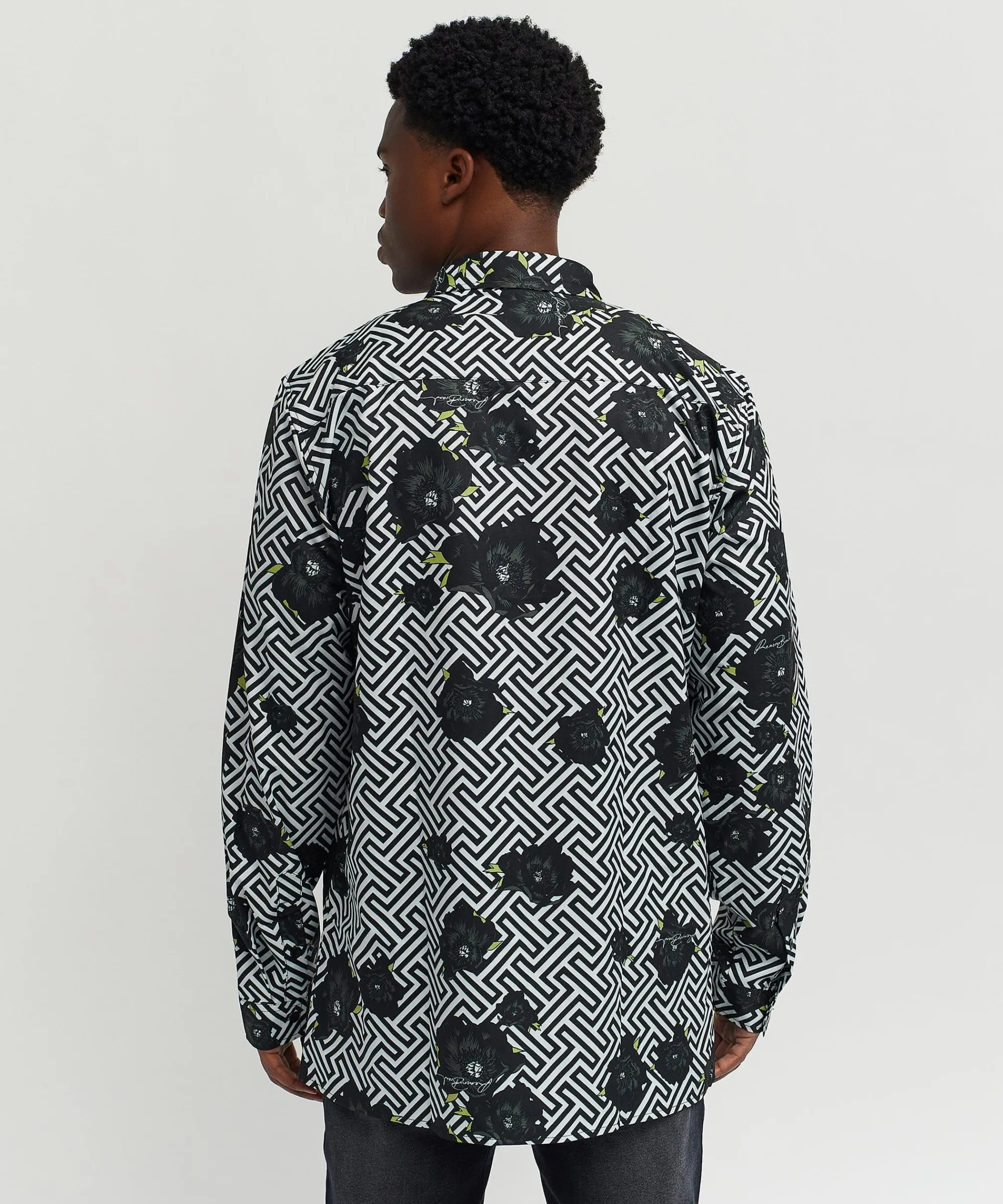 harwood_allover_print_viscose_long_sleeve_woven_shirt_1.webp Best Sale Harwood Allover Print Viscose Long Sleeve Woven Shirt Button Downs