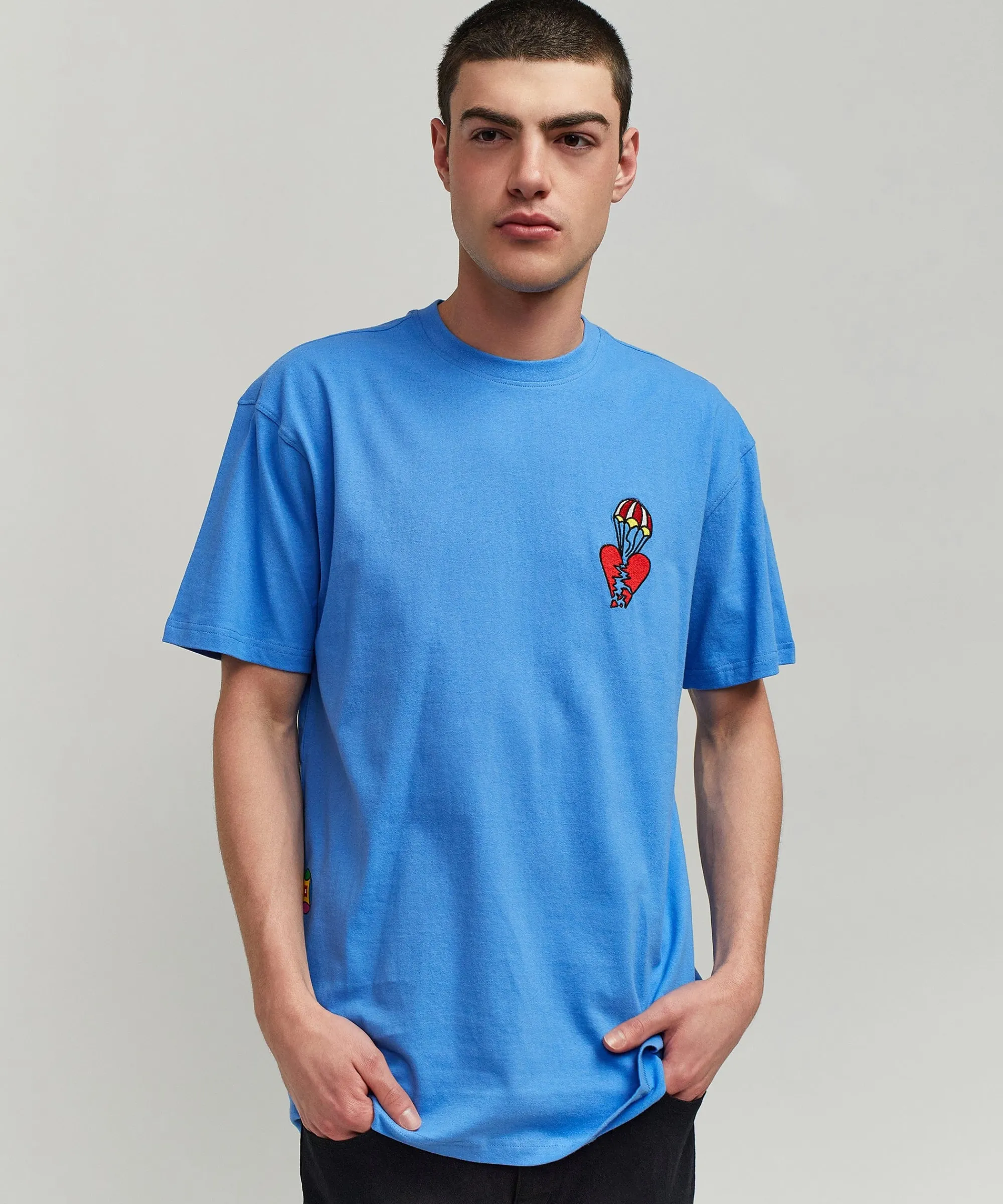 heart_broken_short_sleeve_tee__blue_0.webp Online Heart Broken Short Sleeve Tee - Blue Graphic Tees